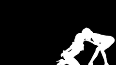 Woman black and white