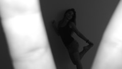 Woman black and white