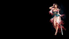 Woman black background artwork fantasy art Simple Background