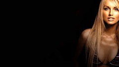 Woman black background blondes Adriana Sklenarikova
