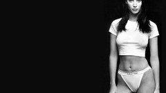 Woman black background brunettes