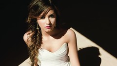 Woman black background Celebrity Actress demi lovato brunettes 