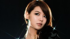 Woman black background Celebrity asians brunettes singers 