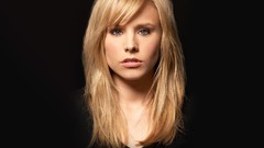 Woman black background Celebrity Kristen Bell faces Actress 