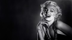 Woman black background Celebrity Marilyn Monroe Actress blondes 