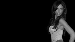 Woman black background Celebrity monochrome adriana lima