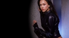 Woman black background Dark Angel Celebrity Jessica Alba 