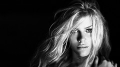 Woman black background faces monochrome blondes models brooklyn 