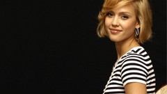 Woman black background Jessica Alba American Actress
