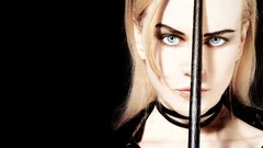 Woman black background Nicole Kidman Actress blue eyes