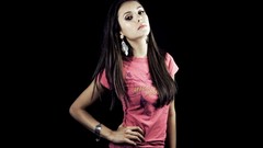 Woman black background Nina Dobrev brunettes