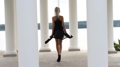 Woman Black Cat models stock mirish