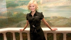 Woman black dress brittany