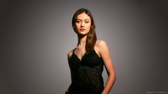 Woman black dress olga kurylenko