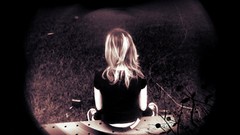 Woman black emo Gothic