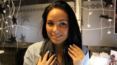 Woman black hair brownies Kristina Andersen