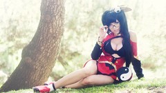 Woman black hair chimera cosplay Litchi Faye-Ling