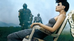 Woman black hair fashion photography