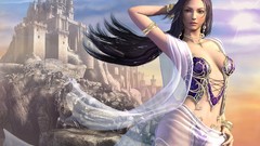 Woman black hair towns