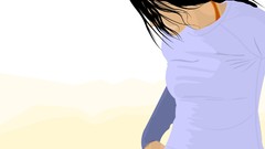 Woman black hair vectors