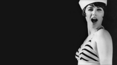 Woman black minimalistic white