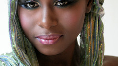 Woman black people faces