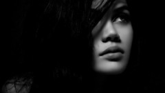 Woman black thinking monochrome