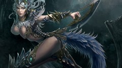 Woman blade cleavage artwork fantasy art