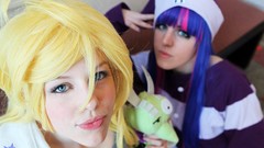 Woman blondes anarchy stocking cosplay panty and stocking with 