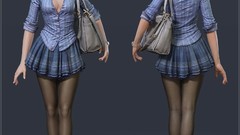 Woman blondes artwork cgi