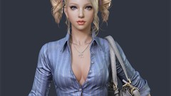 Woman blondes artwork cgi