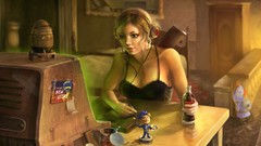 Woman blondes artwork fallout new vegas