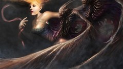 Woman blondes artwork fantasy art Christian Quinot