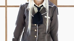 Woman blondes asians skirts blue eyes boku wa tomodachi ga 