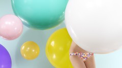 Woman blondes bikini