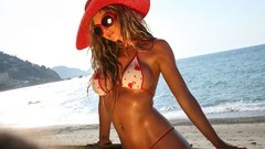 Woman blondes bikini