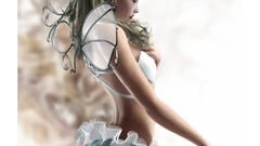 Woman blondes bikini artwork