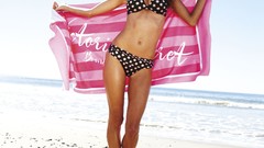 Woman blondes bikini Victorias Secret