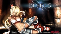 Woman blondes blades video games cgi