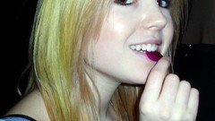 Woman blondes blue eyes