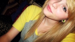 Woman blondes blue eyes