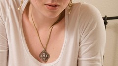 Woman blondes blue eyes