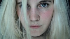 Woman blondes blue eyes