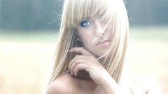 Woman blondes blue eyes Aleksandra Wydrych