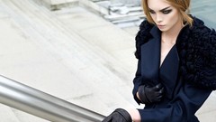 Woman blondes blue eyes Escalators Siri Tollerod Siri