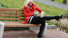 Woman blondes blue eyes models public Met-Art magazine Alysha A