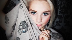 Woman blondes blue eyes models teen