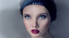 Woman blondes blue eyes Olesya Kharitonova