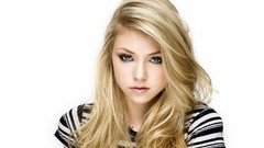 Woman blondes blue eyes taylor momsen teen striped clothing