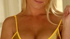 Woman blondes boobs Kayleigh jay